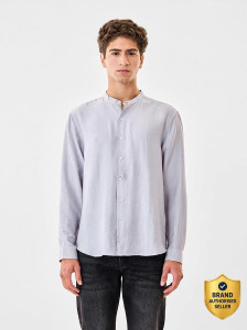 Snitch Men Solid Casual Purple Shirt