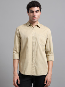 Proword Men Beige Casual Shirt - Image 6