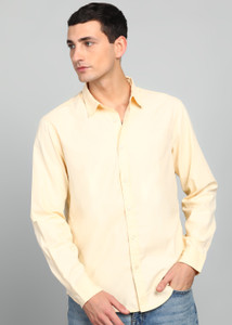 METRONAUT by Flipkart Men Solid Casual Beige Shirt