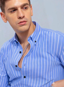 METRONAUT Men Striped Casual Multicolor Shirt