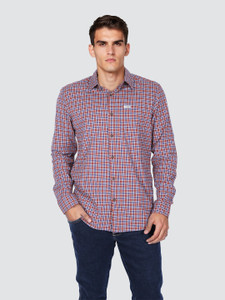 Wrangler Men Checkered Casual Red Shirt