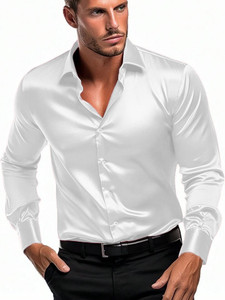 SOLSTICE Men Solid Formal White Shirt