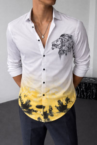 iCome Men Printed Casual Maroon Shirt