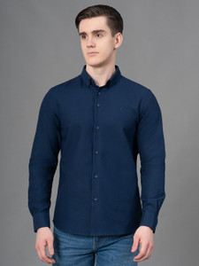 RED TAPE Men Solid Casual Dark Blue Shirt