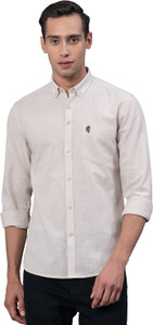 RED TAPE Men Solid Casual Beige Shirt