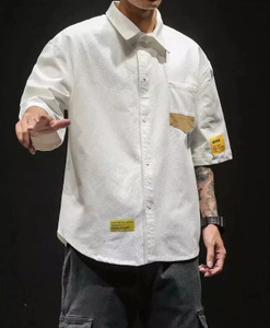 Lauren Adams Men Solid Casual White Shirt