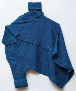 COOL BOY Men Self Design Casual Blue Shirt