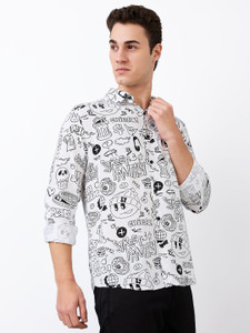 Spykar Men White Printed Casual Shirt - Image 6