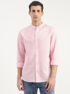 United Colors of Benetton Men Solid Casual Pink Shirt