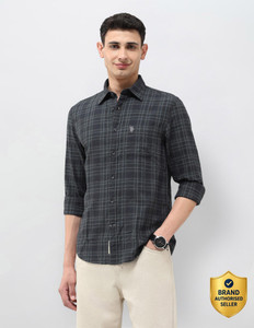 U.S. Polo Assn. Denim Co. Men Checkered Casual Grey Shirt - Image 6