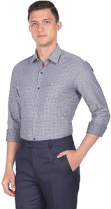 ARROW Men Checkered Formal Blue Shirt