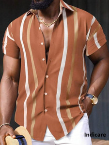 indicare Men Striped Casual Multicolor Shirt