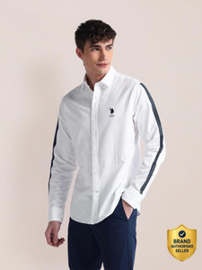 U.S. POLO ASSN. Men Solid Casual White Shirt - Image 6