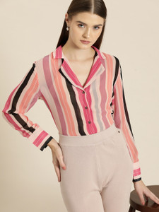 her by invictus Women Striped Casual Multicolor Shirt