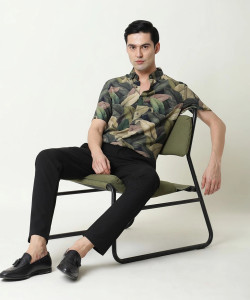 RARE RABBIT Men Printed Casual Multicolor Shirt