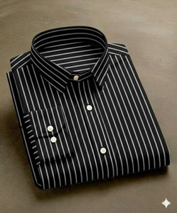 YOUTH FIRST INDIAN BRAND Men Striped Casual Black Shirt