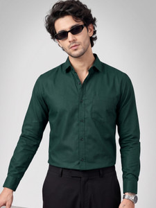 NIVICK Men Regular Fit Solid Spread Collar Formal Shirt - Image 1
