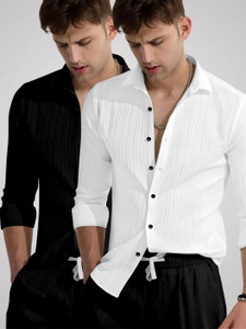 House of Vinay Men Black, White Shirt - Image 5