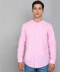 United Colors of Benetton Men Solid Casual Pink Shirt