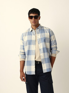THE BEAR HOUSE Men Checkered Blue Shirt - Image 6
