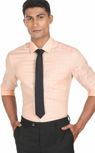 ARROW Men Solid Formal Orange, White Shirt