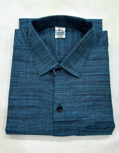 A A ENTERPRISES Men Solid Casual Light Blue Shirt