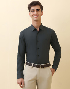 Allen Solly Men Solid Casual Grey Shirt