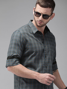 Roadster Men Checkered Casual Grey Shirt - Image 6
