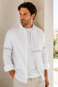 Kesar Men White Casual Shirt - Image 4