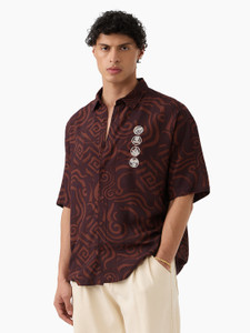 The Souled Store Men Printed Casual Brown Shirt