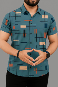 Solbiza Men Printed Casual Multicolor Shirt