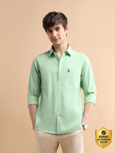 U.S. POLO ASSN. Men Green Casual Shirt - Image 6