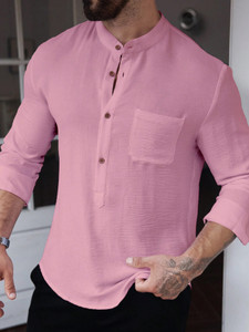 COMBRAIDED Men Solid Straight Kurta