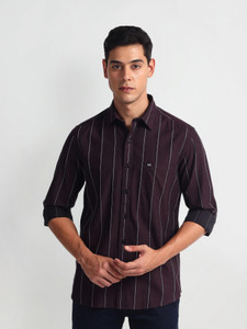 Arrow Sport Men Striped Casual Red Shirt - Image 6