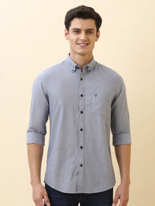 Allen Solly Men Solid Casual Grey Shirt