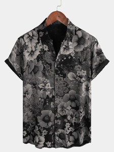 Mistigriz Men Floral Print, Geometric Print, Printed Beach Wear Multicolor Shirt