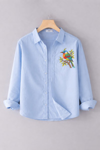 TorontoCN Men Light Blue Casual Shirt - Image 3