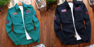 FASHLOOK Men Solid Casual Blue, Green Shirt