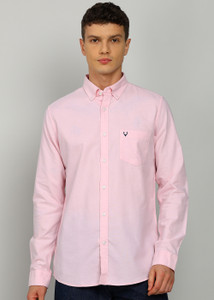 Allen Solly Men Solid Casual Pink Shirt