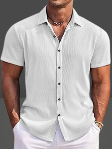 Marmic Fab Men Solid Casual Light Blue Shirt