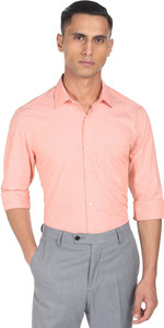 ARROW Men Solid Formal Orange Shirt