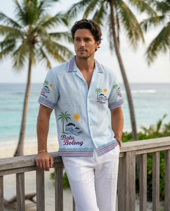 STENFIA Men Printed Beach Wear Multicolor Shirt