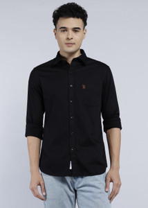 U.S. POLO ASSN. Men Solid Casual Black Shirt - Image 6