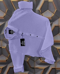 JACKBELLA Men Self Design Casual Purple Shirt