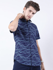 KETCH Men Blue Printed Casual Shirt - Image 6