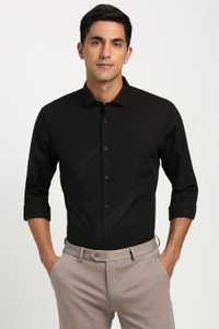 PETER ENGLAND Men Printed Casual Black Shirt