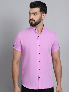 METRONAUT Men Solid Casual Purple Shirt