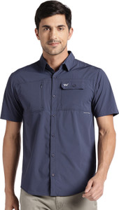Wildcraft Men Solid Casual Dark Blue Shirt