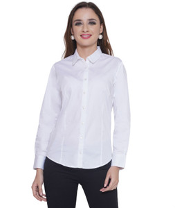 LIANAFASHION Women Solid Formal White Shirt
