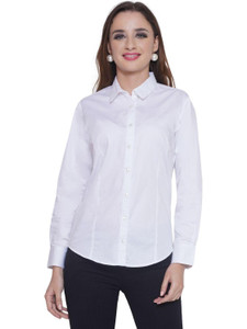 LIANAFASHION Women Solid Formal White Shirt